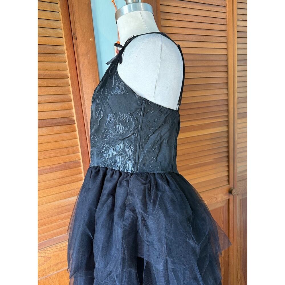 Dolls Kill Gothic Victorian Halloween High Low Brocade & Tulle Gown Dress 1X - Picture 6 of 7